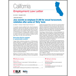 California Employment Law Letter