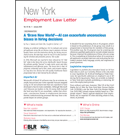 New York Employment Law Letter 
