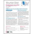Mountain West Employment Law Letter